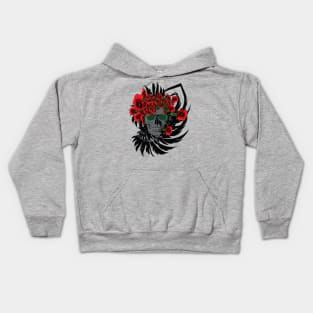 Rosa skull Kids Hoodie